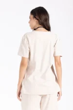 Beige women medical Scrub - Image 2
